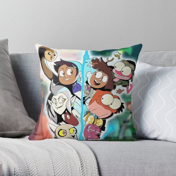 The owl House And Amphibia Mix Throw Pillow RB2709 product Offical the owl house Merch