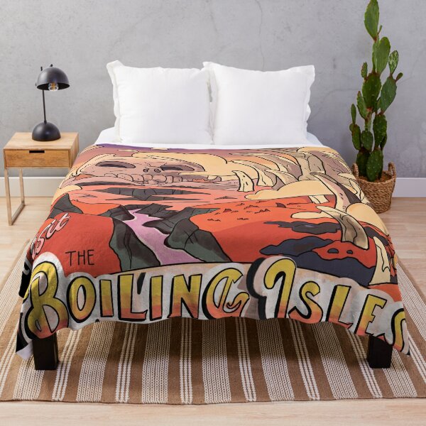 Visit The Boiling Isles - The Owl House Mock Travel Poster Throw Blanket RB2709 product Offical the owl house Merch