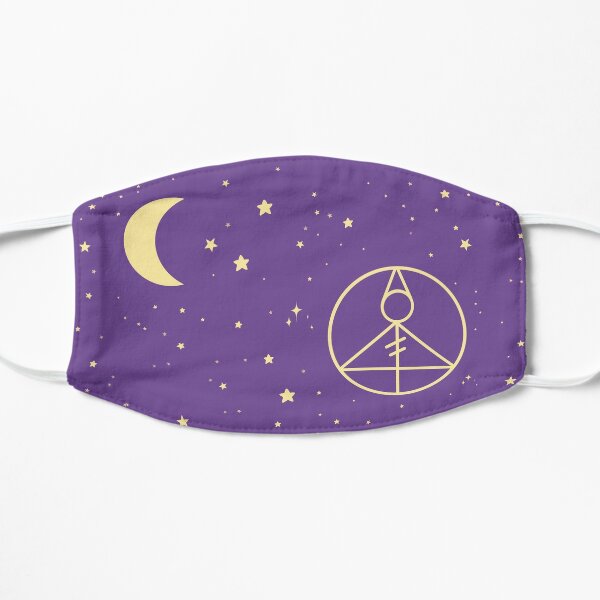 Star, moon, and light glyph. Flat Mask RB2709 product Offical the owl house Merch